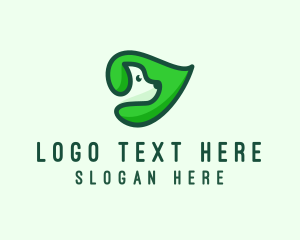 Organic Leaf Puppy Logo