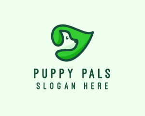 Organic Leaf Puppy logo design