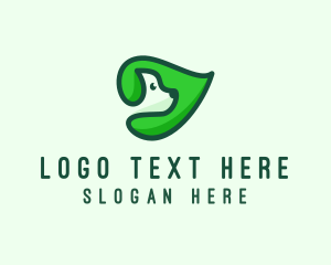 Dog - Organic Leaf Puppy logo design