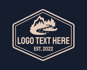 Valley - Mountain Outdoor Travel logo design
