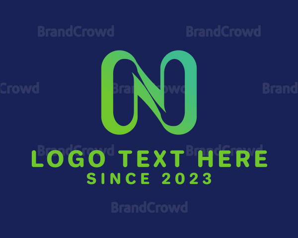 Neon Light Letter N Logo