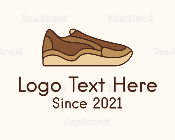 Brown Sneakers Footwear Logo