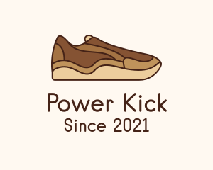 Brown Sneakers Footwear logo design