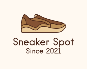 Brown Sneakers Footwear logo design