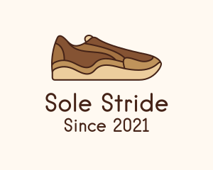 Sneakers - Brown Sneakers Footwear logo design