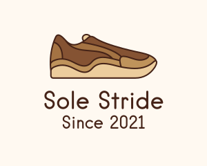 Sneaker - Brown Sneakers Footwear logo design