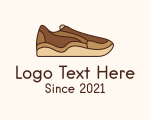 Sneaker - Brown Sneakers Footwear logo design
