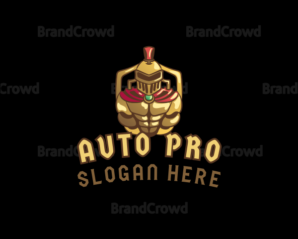 Gold Gaming Knight Logo