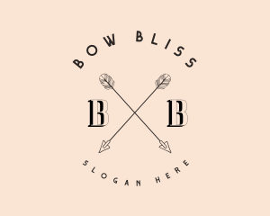 Minimalist Bohemian Arrow logo design