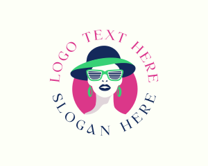 Lifestyle - Woman Hat Fashion logo design