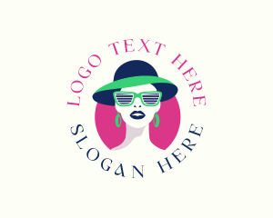 Woman Hat Fashion Logo