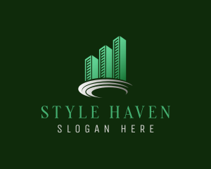 Skyscraper Building Construction Logo