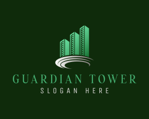 Skyscraper Building Construction logo design