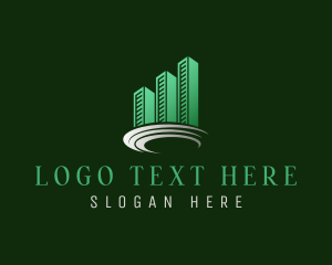 Skyscraper Building Construction Logo