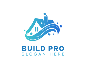 Housekeeping - House Water Splash logo design