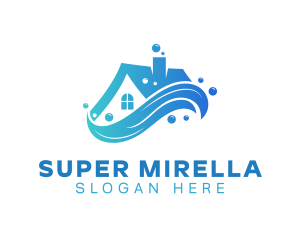 Housekeeping - House Water Splash logo design