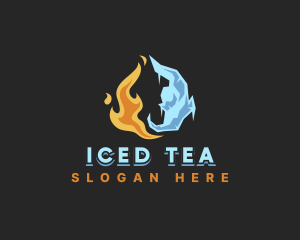 Burning Cold Ice Temperature logo design