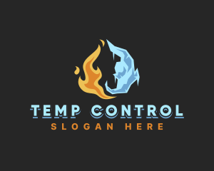 Thermostat - Burning Cold Ice Temperature logo design