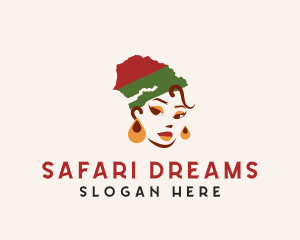 Senegal Country Woman logo design