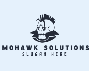 Mohawk Skull Streetwear logo design