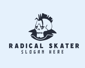 Mohawk Skull Streetwear logo design