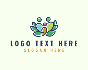 Adoption - Colorful Family Wreath logo design
