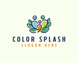 Colorful Family Wreath  logo design