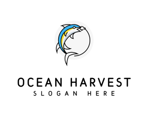 Aquaculture - Seafood Fish Hook logo design
