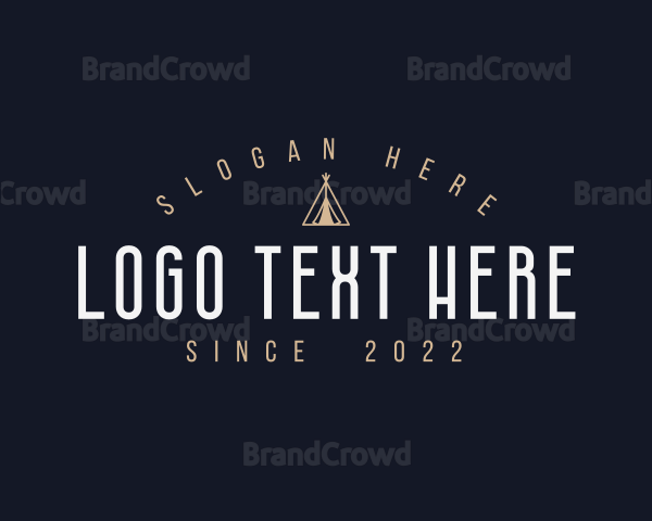 Camping Teepee Tent Logo