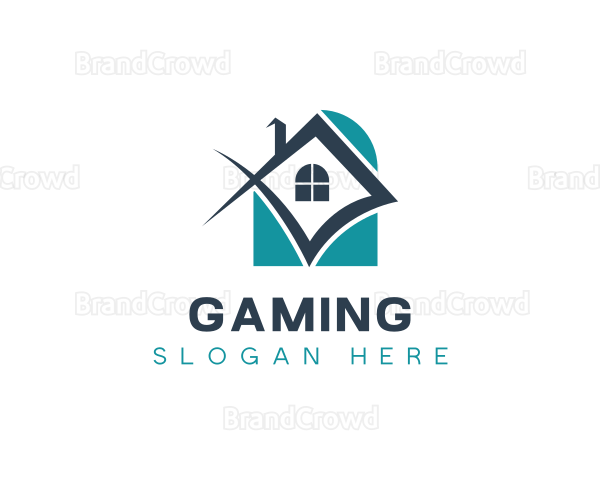 Home Residence House Roofing Logo