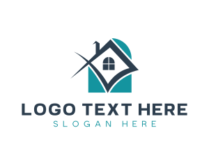 Builder - Home Residence House Roofing logo design