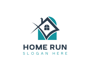 Home Residence House Roofing logo design