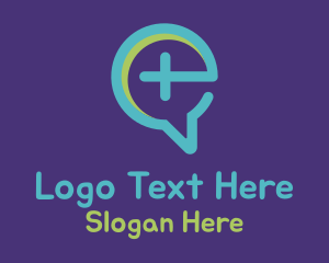 Telehealth - Medical Chat Bubble logo design