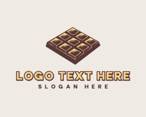 Cocoa Bean - Chocolate Bar Candy logo design