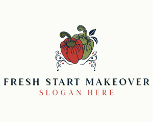 Bell Pepper Fresh Produce logo design