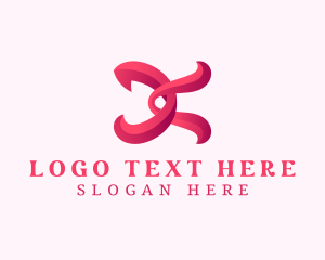 Letter K - Fashion Lace Ribbon logo design