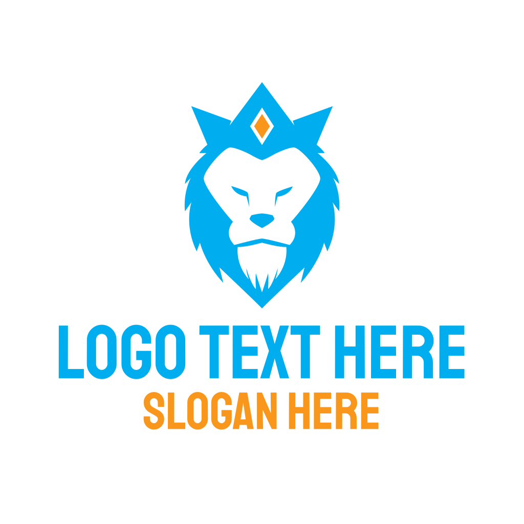 Blue Lion Crown Logo | BrandCrowd Logo Maker