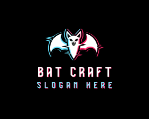 Glitch Bat Esports logo design