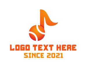 Basketball - Sport Ball Music Note logo design