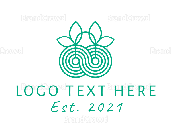 Green Infinity Leaf Logo