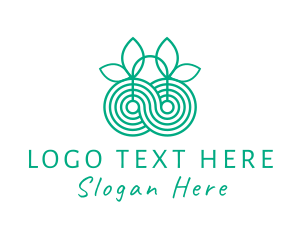 Green Infinity Leaf Logo