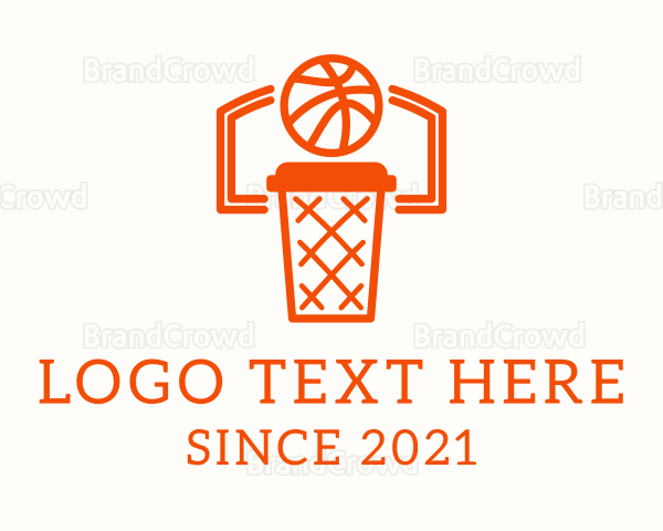 Basketball Hoop Drink Logo