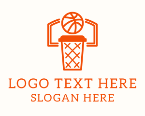 Basketball Hoop Drink  Logo