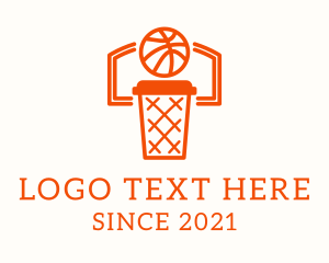 League - Basketball Hoop Drink logo design