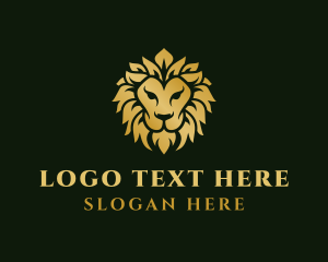 Luxury Jungle Lion logo design