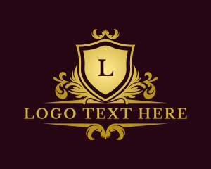 Expensive - Royalty Ornament Shield logo design