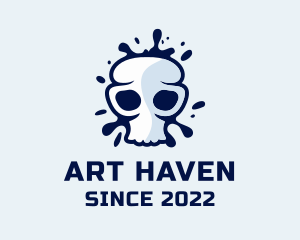 Skull Paint Graffiti  logo design