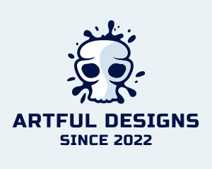 Skull Paint Graffiti  logo design