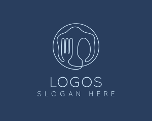 Culinary - Fork Spoon Utensils logo design