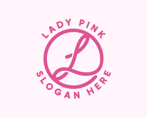 Pink Business Letter L logo design